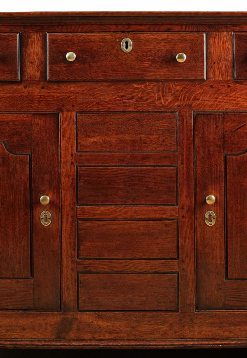 GEORGIAN OAK CUPBOARD DRESSER BASE - ADDITIONAL PHOTO 5