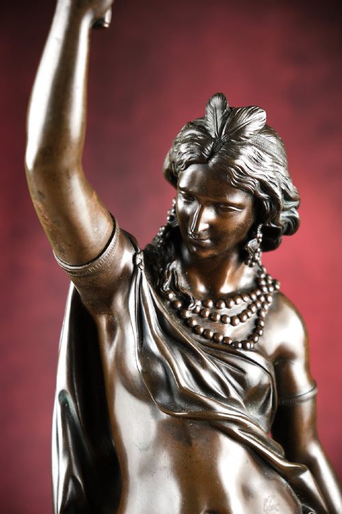 BRONZE FIGURAL LAMPBASE - ADDITIONAL PHOTO 3