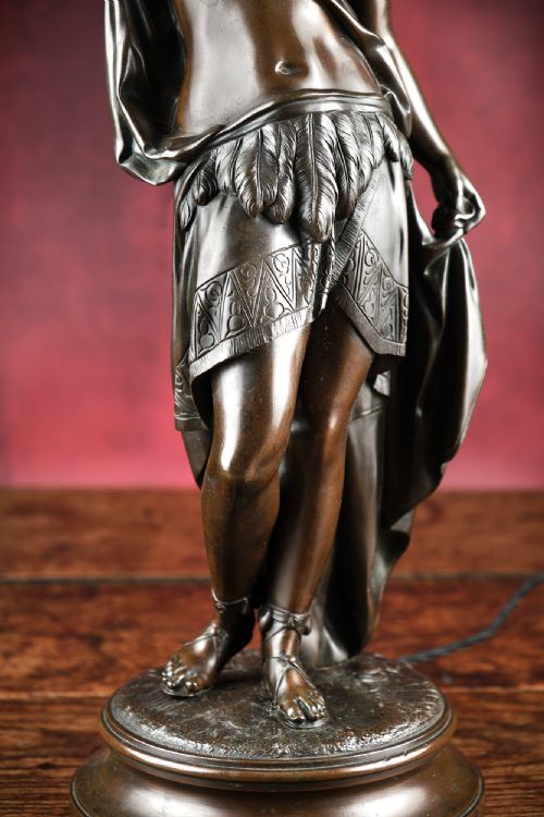 BRONZE FIGURAL LAMPBASE - ADDITIONAL PHOTO 5