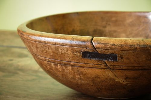 WELSH SYCAMORE DAIRY BOWL OF LARGE SIZE - ADDITIONAL PHOTO 1