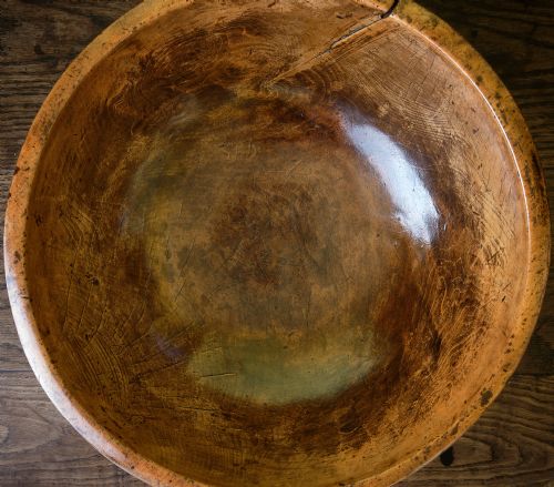 WELSH SYCAMORE DAIRY BOWL OF LARGE SIZE - ADDITIONAL PHOTO 4