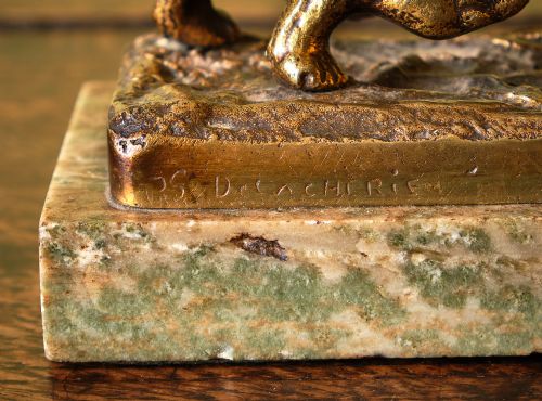 PATINATED BRONZE BULLDOG ON MARBLE BASE - ADDITIONAL PHOTO 2
