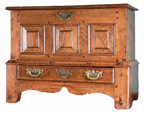 GEORGIAN OAK PANELLED COFFOR BACH - ADDITIONAL PHOTO 1
