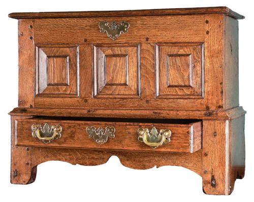 GEORGIAN OAK PANELLED COFFOR BACH - ADDITIONAL PHOTO 2
