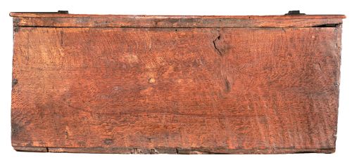 DATED INITIALLED AND CARVED OAK DESK BOX - ADDITIONAL PHOTO 5