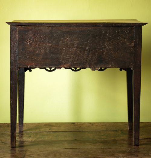 WELSH OAK SIDE TABLE WITH PIERCED FRIEZE - ADDITIONAL PHOTO 6