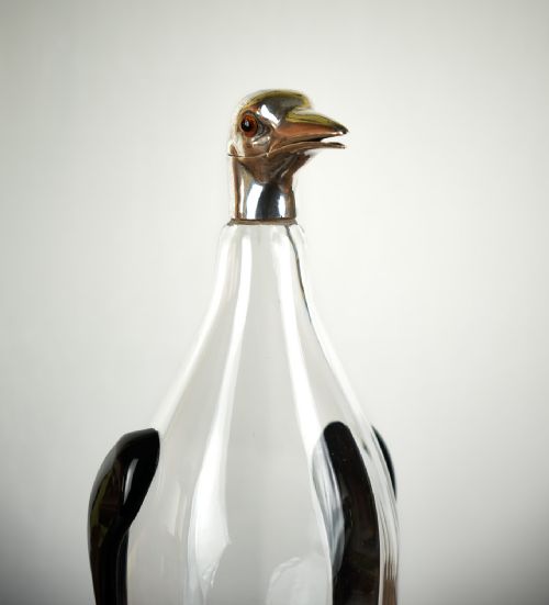 ASPREY SILVERMOUNTED NOVELTY PENGUIN DECANTER - ADDITIONAL PHOTO 1