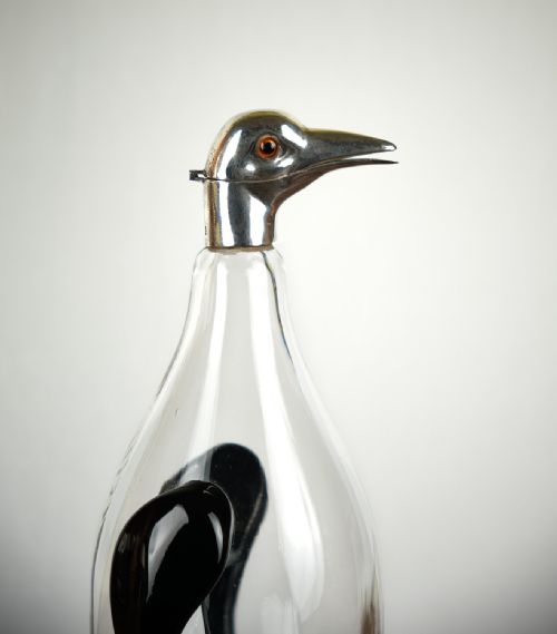 ASPREY SILVERMOUNTED NOVELTY PENGUIN DECANTER - ADDITIONAL PHOTO 2