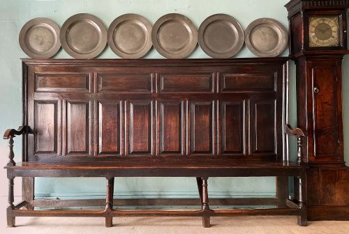 MAGNIFICENT WELSH HIGH BACK OAK SETTLE - ADDITIONAL PHOTO 10