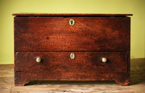 SUPERBLY PATINATED WELSH OAK COFFOR BACH - ADDITIONAL PHOTO 1