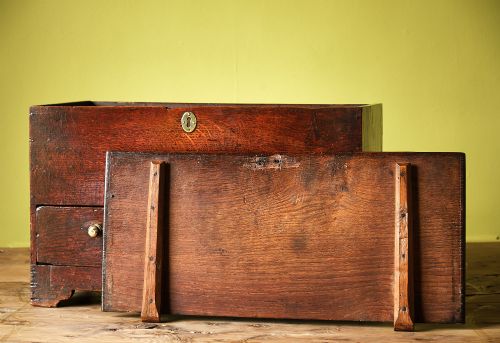 SUPERBLY PATINATED WELSH OAK COFFOR BACH - ADDITIONAL PHOTO 3
