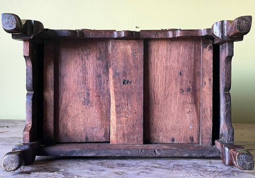 GEORGIAN WELSH OAK AND INLAID COFFOR BACH - ADDITIONAL PHOTO 5