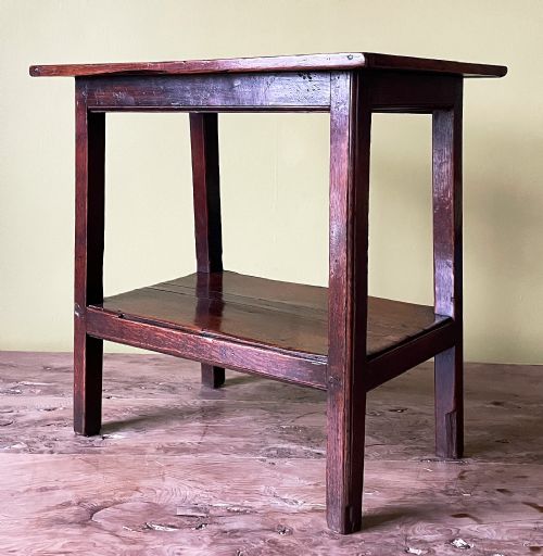 GEORGIAN WELSH OAK TWO TIER RECTANGULAR OCCASIONAL TABLE - ADDITIONAL PHOTO 1