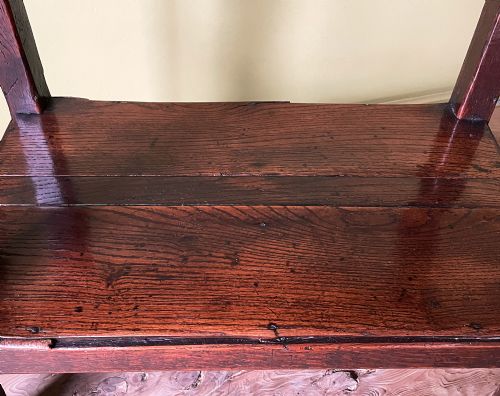 GEORGIAN WELSH OAK TWO TIER RECTANGULAR OCCASIONAL TABLE - ADDITIONAL PHOTO 3
