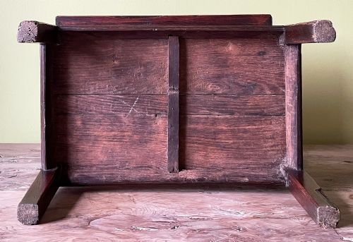 GEORGIAN WELSH OAK TWO TIER RECTANGULAR OCCASIONAL TABLE - ADDITIONAL PHOTO 4