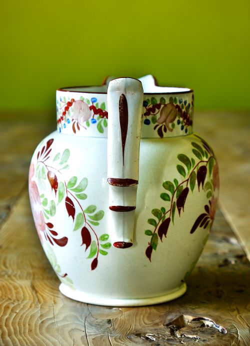 WILLIAM FIFIELD OF BRISTOL FLORAL PAINTED PEARLWARE JUG - ADDITIONAL PHOTO 1
