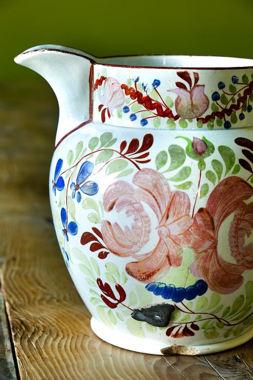 WILLIAM FIFIELD OF BRISTOL FLORAL PAINTED PEARLWARE JUG - ADDITIONAL PHOTO 2