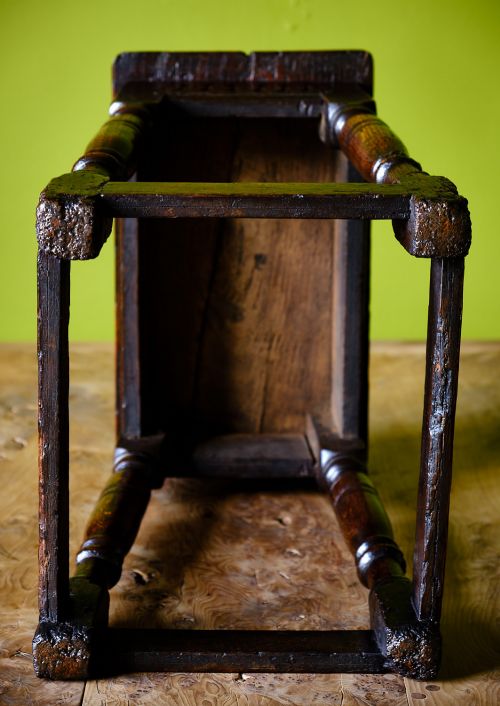 EARLY 17TH CENTURY OAK JOINED STOOL - ADDITIONAL PHOTO 4