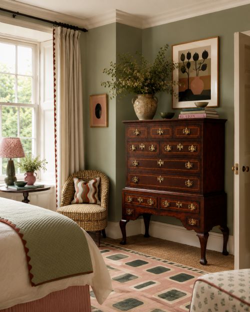 GEORGIAN WELSH INLAID OAK CHEST ON STAND - ADDITIONAL PHOTO 7