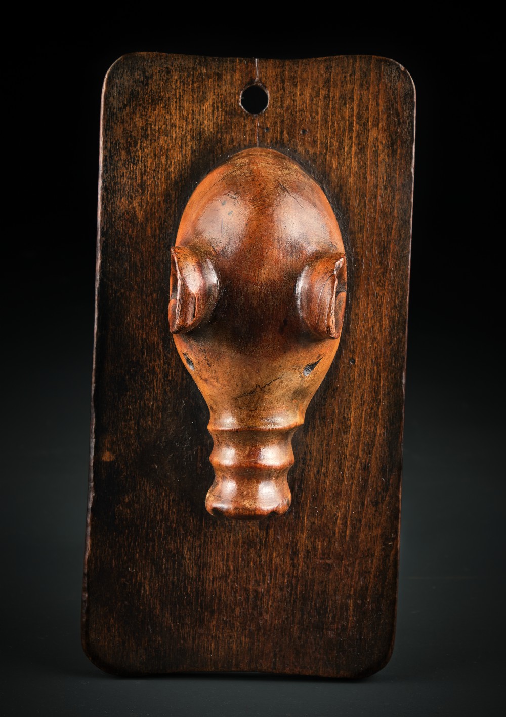 Novelty Treen Pig`s Head Letter Holder