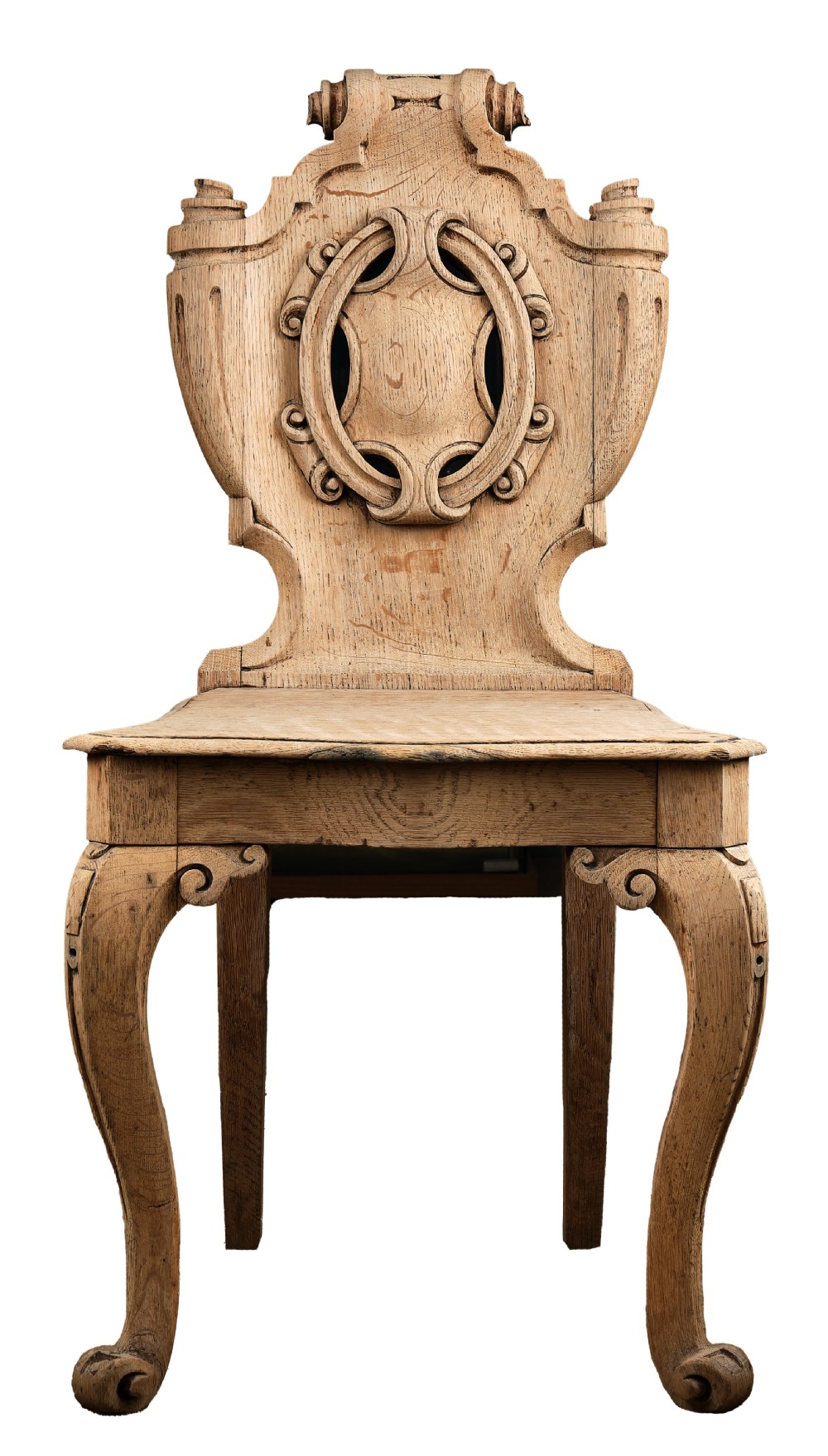 Pair of Oak Hall Chairs View II