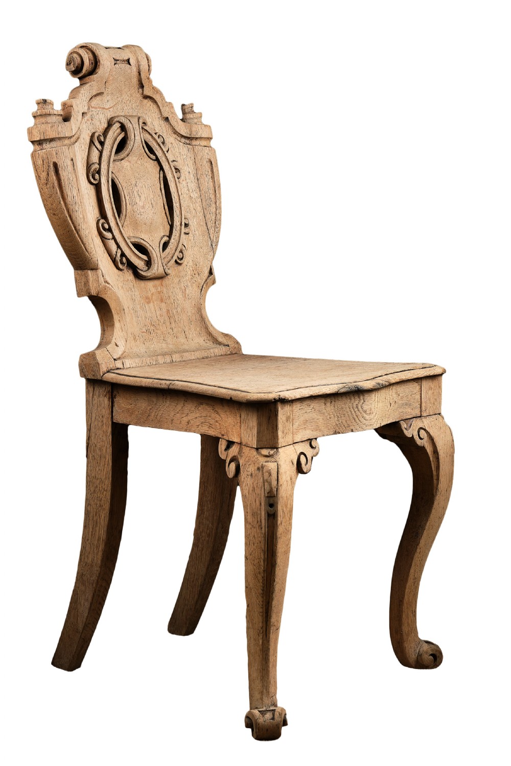 Pair of Oak Hall Chairs View III