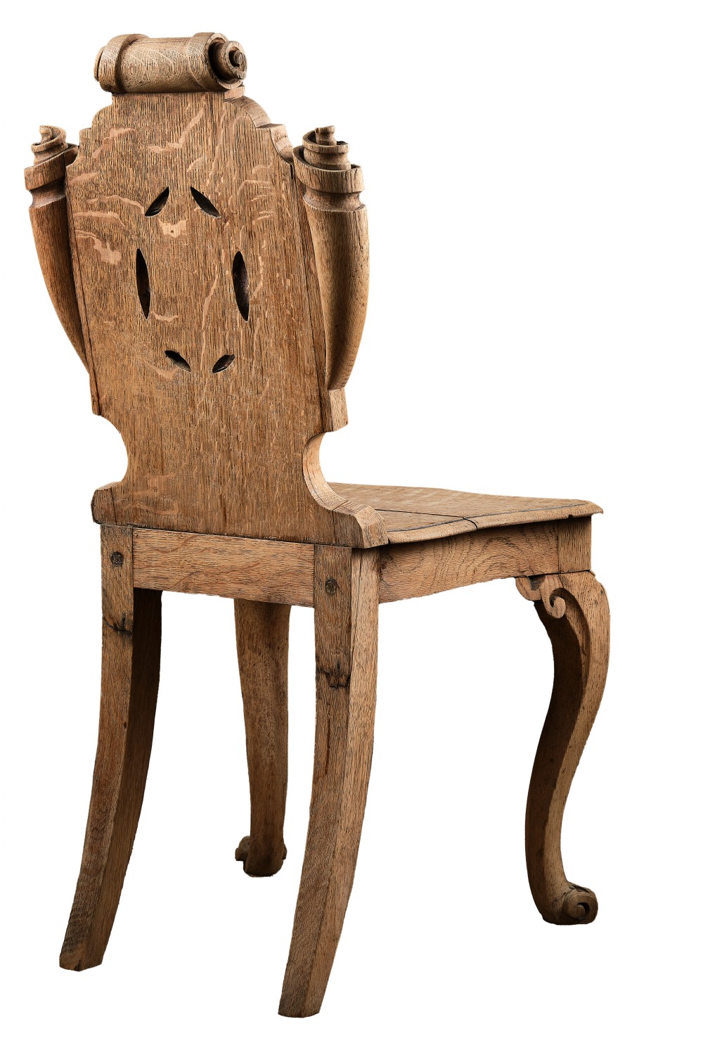 Pair of Oak Hall Chairs View IV
