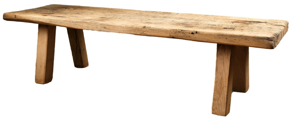 Welsh Pine and Oak Farm Bench View II