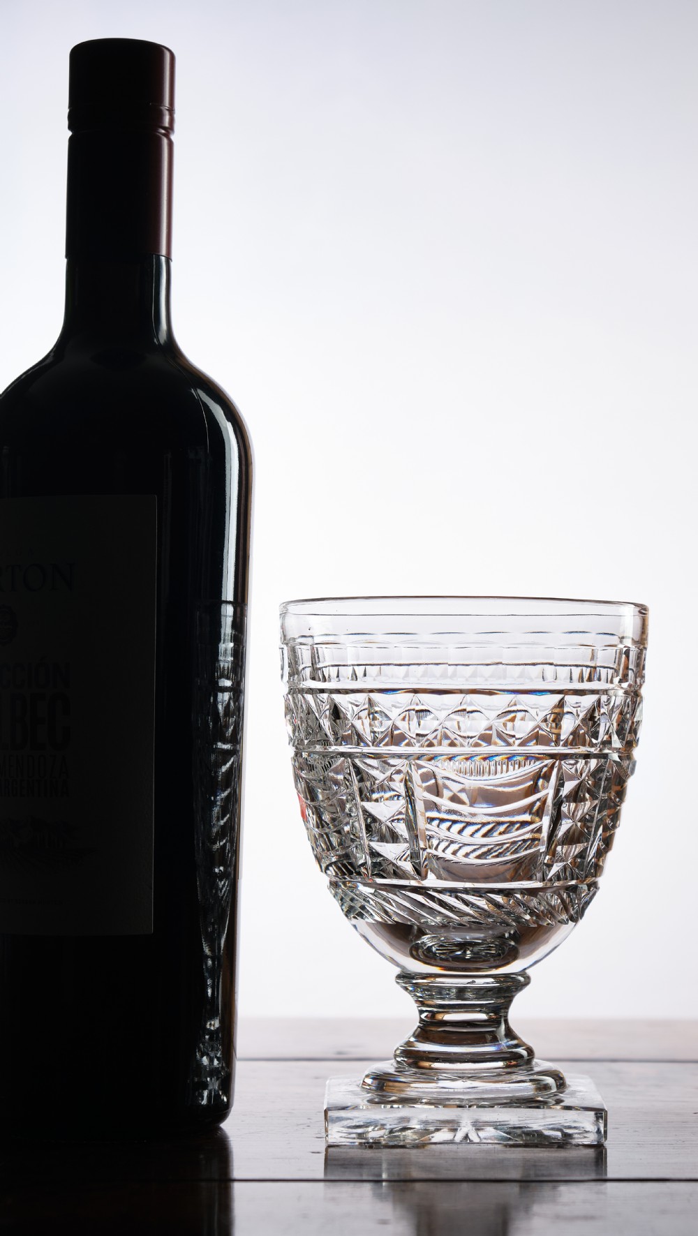 Set of Six Large Cut Glass Rummers or Drinking Glasses View V