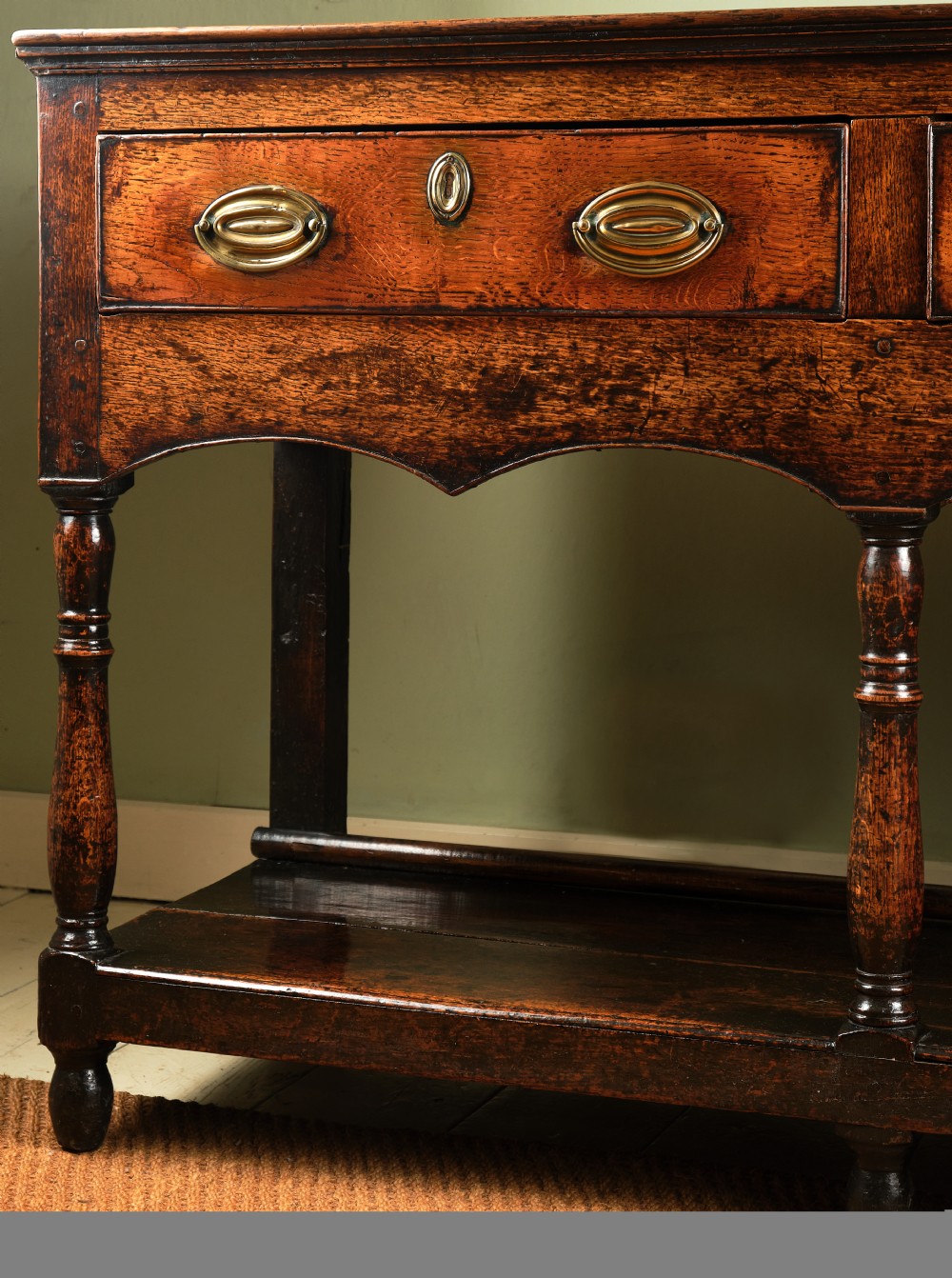 Superbly Patinated Welsh Oak Low Dresser or Server View II
