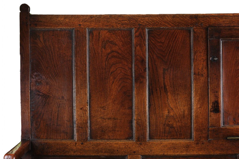 Unusual Georgian Oak Table Settle from Carmarthenshire View V