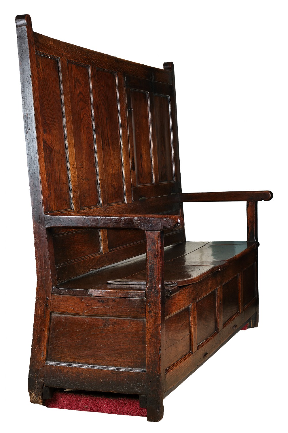 Unusual Georgian Oak Table Settle from Carmarthenshire View VI