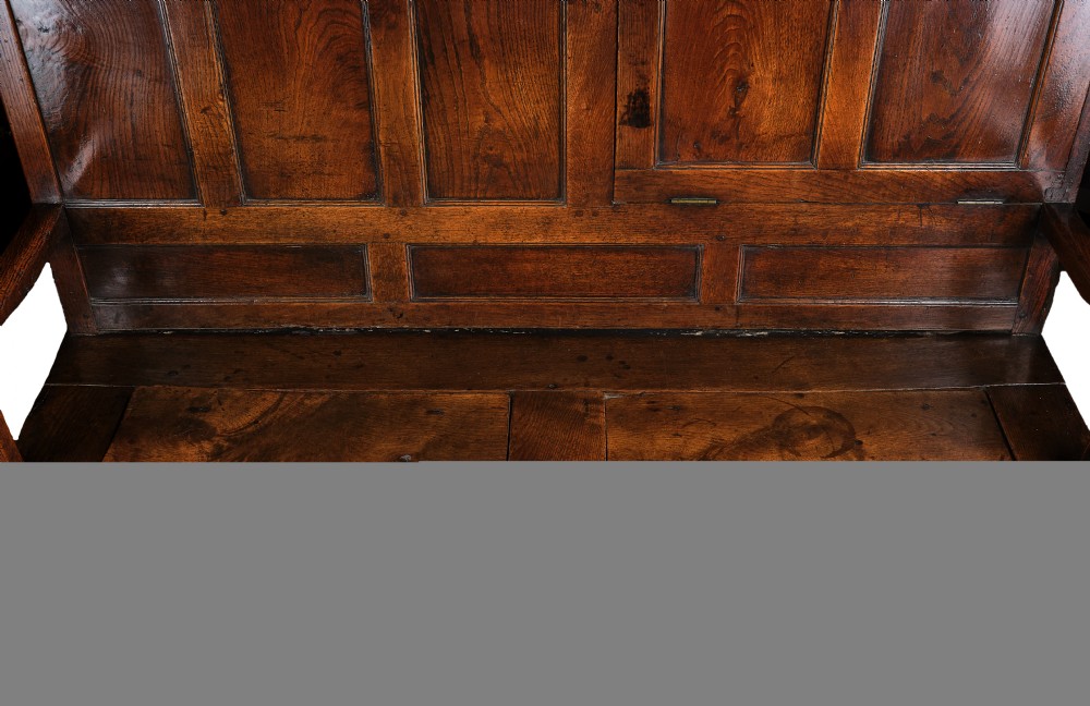 Unusual Georgian Oak Table Settle from Carmarthenshire View VII