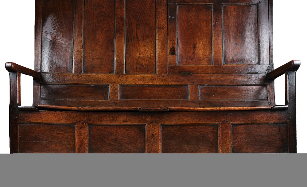 Unusual Georgian Oak Table Settle from Carmarthenshire View VIII