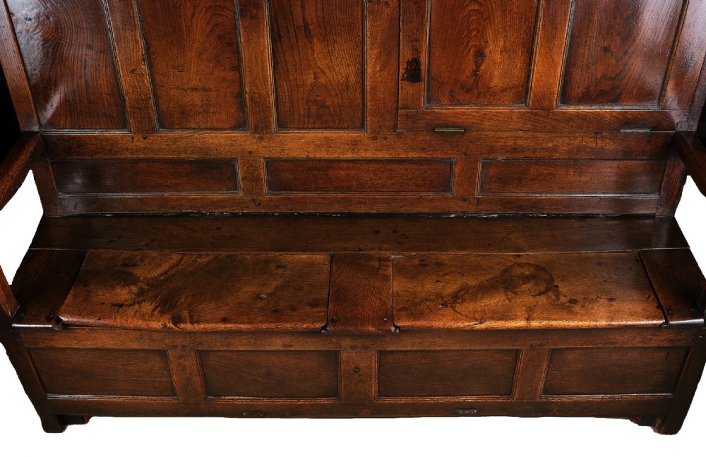 Unusual Georgian Oak Table Settle from Carmarthenshire View IX
