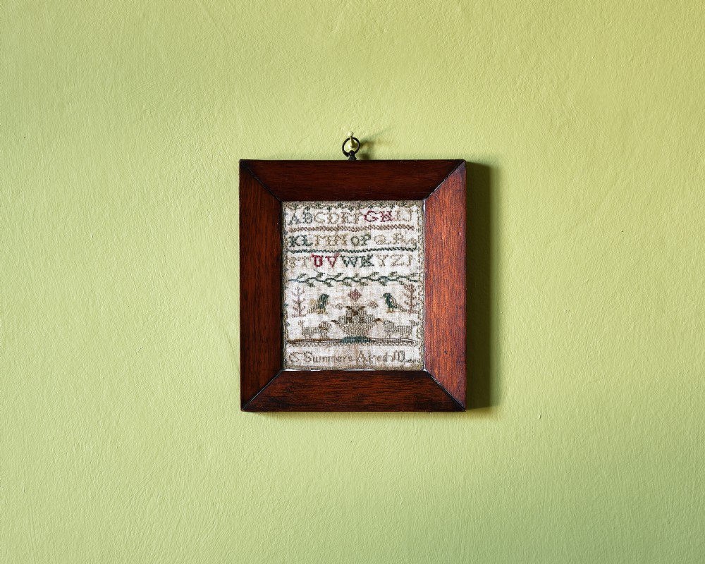 Miniature Silkwork Sampler