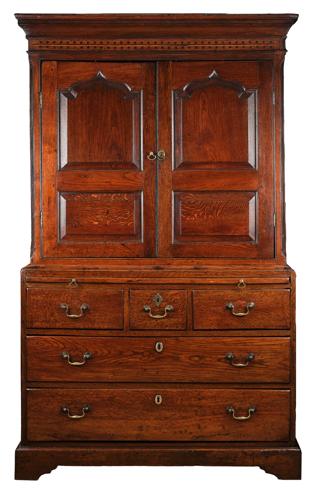 Small Oak and Inlaid Cupboard from Cardiganshire
