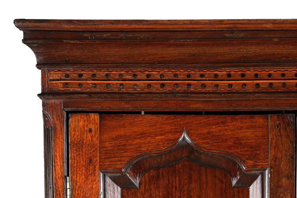 Small Oak and Inlaid Cupboard from Cardiganshire View V