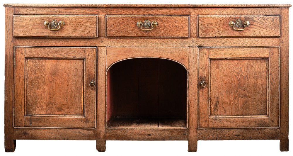Antique Welsh Oak Dog Kennel Dresser Base
