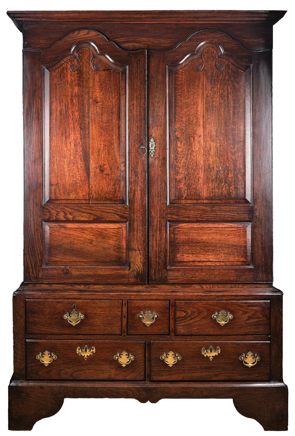 Georgian Oak Clothes Hanging Press or Wardrobe