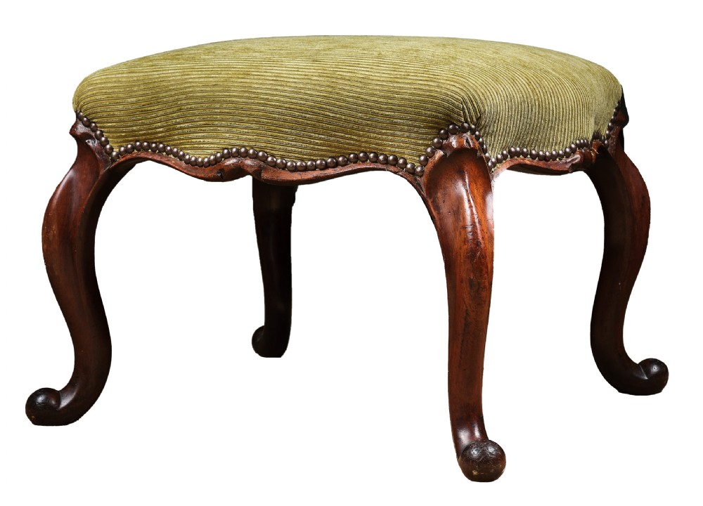 Rare Pair of Victorian Mahogany Stools View II