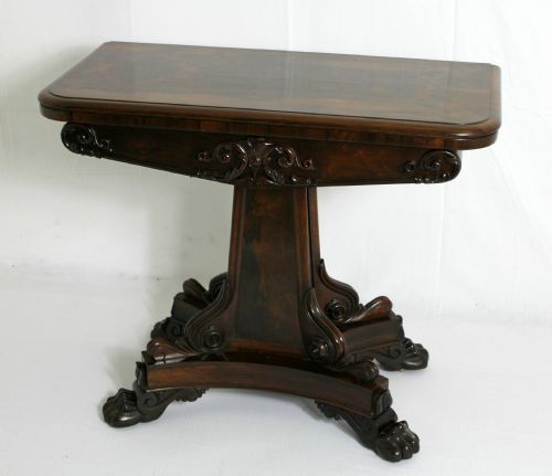 fig 1. WILLIAM IV ROSEWOOD CARD TABLE