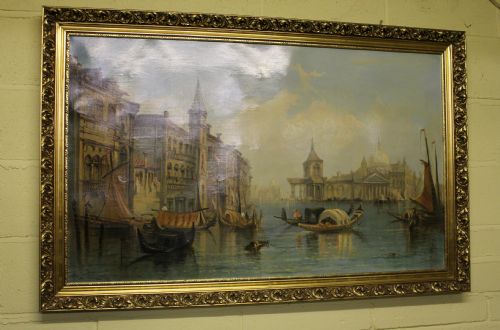 fig 1. Large Oil Painting Of Venice