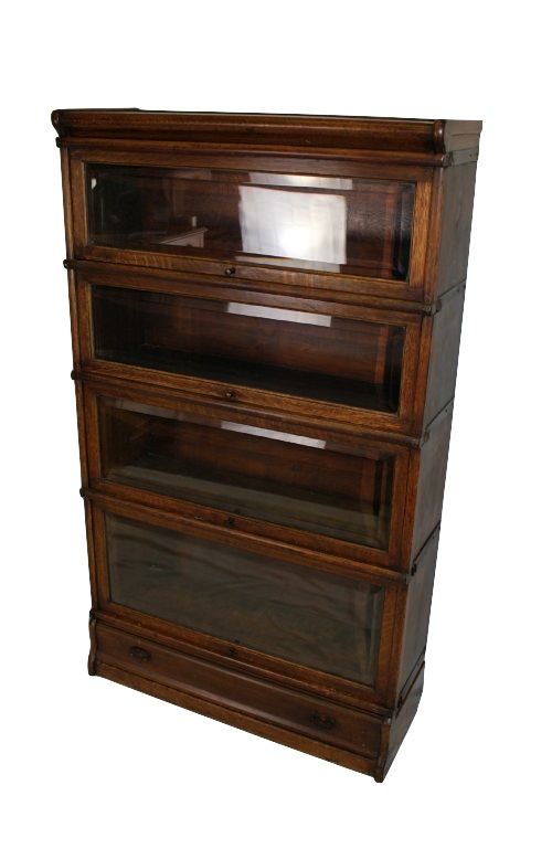 A Quality Solid Oak 4 Tier Globe Wernicke/ Barristers Bookcase