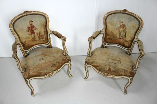 A Pair of French Salon Chairs