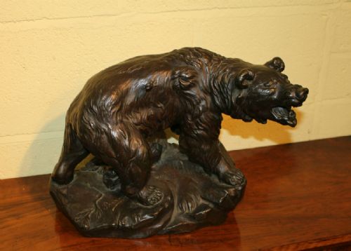 An Naturalistic Bronzed Figure of a Bear