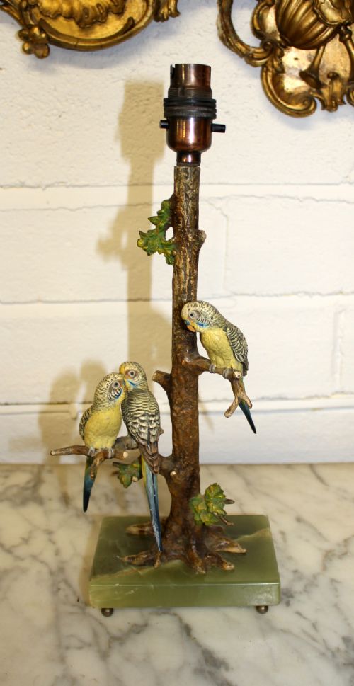 A Cold Painted Bronze in a Form of a Lamp
