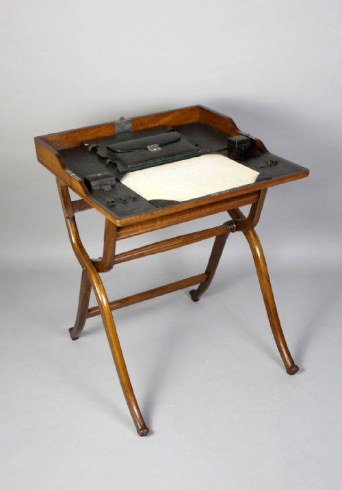 A 19th Century Walnut Campaign Desk
