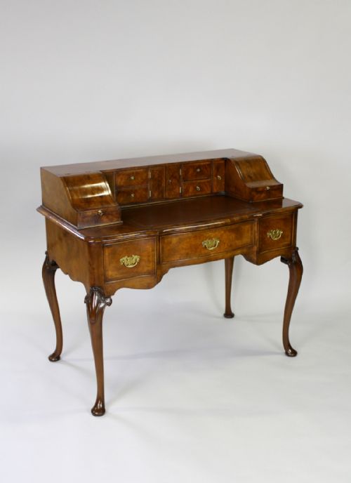 A Queen Anne Style Walnut Carlton House Desk