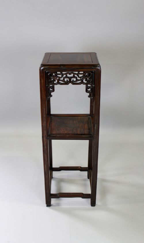 A Tall 19th Century Chinese Hardwood Stand